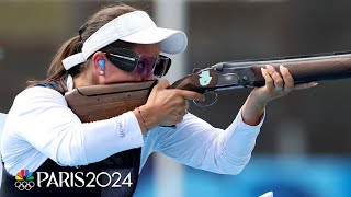 Guatemala breaks through in womens trap final for FIRST OLYMPIC GOLD  Paris Olympics  NBC Sports [upl. by Eillas663]