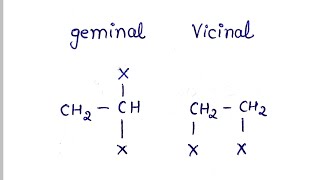 Basic concepts  organic chemistry  geminal And vicinal halides [upl. by Mandel]