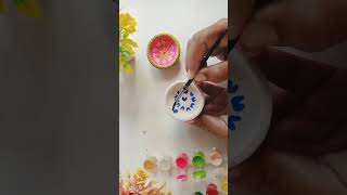 Diwali Special Diya Decoration ideas painting art diwalispecial diyadecoration tranding [upl. by Hew]