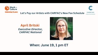 Lets Pay our Artists with CARFACs New Fee Schedule [upl. by Ahsirek]