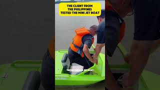 Is a mini jet boat easy to operate Come and test itjetboat jetski watersport watercraft [upl. by Landry]