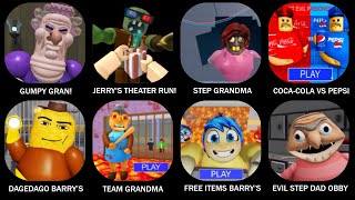 GUMPY GRANJERRYS THEATER RUNSTEP GRANDMACOCACOLA VS PEPSIDAGEDAGO BARRYSTEAM GRANDMAROBLOX [upl. by Junina90]