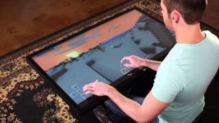 Playing Minecraft on 46quot Multitouch Coffee Table with Android 44 KitKat [upl. by Penrose]