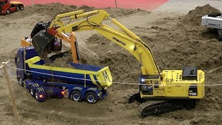 Camion Ruspe Escavatori Radio Control Model Expo Italy Verona 2018 \ RC Model Trucks and Excavators [upl. by Nandor69]