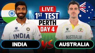 India vs Australia 1st Test Day 4 Live  IND vs AUS 1st Test Live Scores amp Commentary  IND Bowling [upl. by Elocen305]