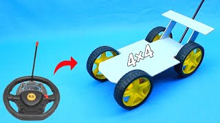 4×4 Rc Car kaise banaye  How To Make Powerful Rc Car At Home  Homemade 4×4 Rc Car [upl. by Nwahsak907]