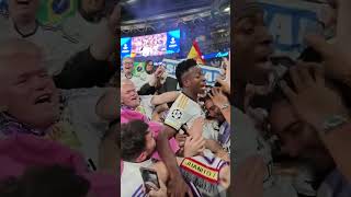 Vinicius Jr celebrates champion league victory with Real Madrid fans [upl. by Iridis]