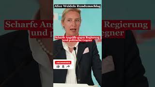 Alice Weidels Rundumschlag Teil 2 news afd shortvideo alice aliceweidel [upl. by Aliekahs]