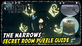 The Narrows Secret Room Puzzle  Genshin Impact  Secret Key Location amp Luxurious Chest [upl. by Arretahs]