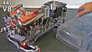 Building a 110 Scale V8 RC TRUCK Chassis Engine amp Drivetrain [upl. by Elkin]