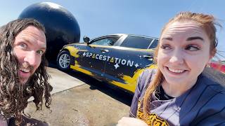 JENNY PLAYS CAR SOCCER iRL 💥 Spacestation vs CYBERTRUCK vs TANK a Best Day Ever with Rocket League [upl. by Lennad]