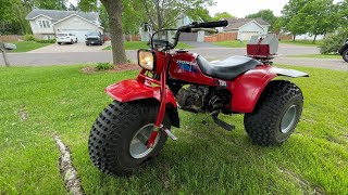 1985 Honda ATC110 3Wheeler review [upl. by Mario630]