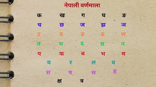 ka kha ga gha  क ख ग घ  Nepali Barnamala  नेपाली वर्णमाला  Learn Nepali Video littlesamar [upl. by Paul]