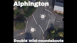 Alphington double mini roundabouts [upl. by Fihsak]