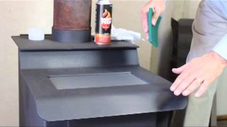 Prepare wood or gas stove for repaint with high heat paint Stove Bright® High Temp Paint [upl. by Jocelyn188]