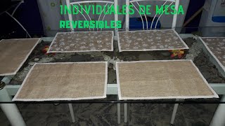 INDIVIDUALES DE MESA REVERSIBLES 🏡Noviembre 2019 [upl. by Allard]