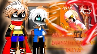 undertale react to lnsantiy sans vs delta [upl. by Fabe]