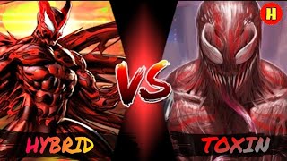 Toxin vs Hybrid Who would win Explained in hindi Marvel  Symbiote [upl. by Uni]