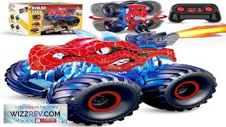 Remote Control Dinosaur Car 24GHz RC Monster Trucks for Boys with Spray Review [upl. by Cirek230]