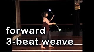 Beginner Poi Spinning Tutorial Forward 3Beat Weave [upl. by Scrivenor]