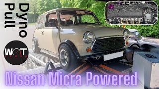 CG13 Mini k11 Nissan Micra Power Dyno Pull Rolling Road Power Run [upl. by Aran]