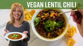 Vegan Lentil Chili Kathys Vegan Kitchen [upl. by Pozzy457]