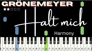 Herbert Groenemeyer  Halt mich  Piano Tutorial Harmony [upl. by Sikata]