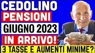 🔴 CEDOLINO PENSIONI GIUGNO 2023 IN ARRIVO 👉 3 TASSE CHE ABBASSANO LA PENSIONI E AUMENTO MINIME [upl. by Ativet]