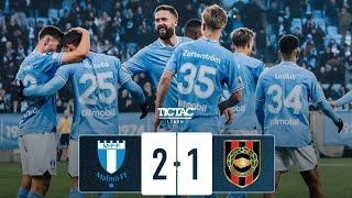 Rosengren amp Busanello Goal Malmo FF Vs Brommapojkarna 21 All Goals Results amp Extended Highligh [upl. by Arihat217]