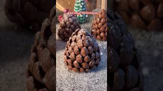 Easy Edible Caramel Stuffed Pinecones ❄️☃️ holidaychristmas christmascountdownviralvideo [upl. by Kinimod158]