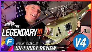 THE LEGENDARY  Fly Wing UH1 HUEY V4 RC Helicopter 🚁 [upl. by Chloette]