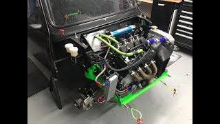 Classic Mini with a Yamaha R1 build complete time lapse from shell to rolling Episode 1 [upl. by Ellah116]