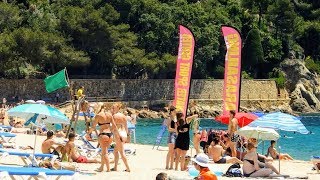 Fenals Beach Lloret de Mar Catalonia Spain June 2018 [upl. by Eluj736]