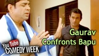 Bollywood Movie  MBPA  Comedy Scene  Paresh Rawal  Akshaye Khanna  Gaurav Confronts Bapu [upl. by Aloise]