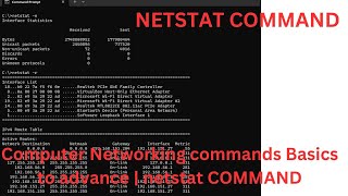 netstat computer networking Command using CMD  Networking Basics Command  NETSTAT [upl. by Raseta]