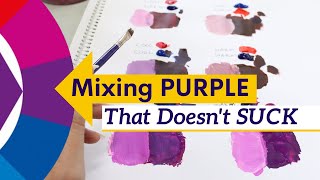 How To Mix Purple Its NOT Just Red  Blue Mixing Vibrant Purple Paint [upl. by Pirzada]