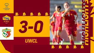 💪 VINCIAMO NOI Roma 30 Vorskla  HIGHLIGHTS UWCL [upl. by Hein]