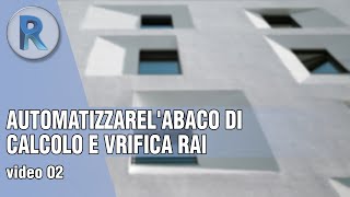 REVIT RAI  automatizza lABACO di calcolo e verifica RAI in Revit [upl. by Mihe]