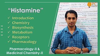 Histamine Pharmacology  Autacoids Pharmacology  Histamine Medicinal Chemistry [upl. by Madalena428]