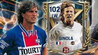 FC MOBILE BEST LW ON GAME DAVID GINOLA 102 WITH RANK RATED CARD GAMEPLAY REVIEW [upl. by Gracye]