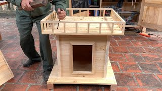 Excellent Woodworking Ideas From Old Pallet  Building Dutch Style Wooden Windmill Home Model  DIY [upl. by Ttegdirb905]