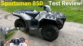 Polaris sportsman 850 test ride review [upl. by Airtemed809]