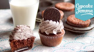 Cookies amp Cream Oreo Cupcake Recipe  Cupcake Jemma [upl. by Trude]