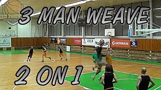 3 Man Weave Passing  2 on 1 Transition Offense amp Defense  Reading amp Reacting Drills [upl. by Egiarc]