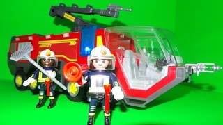 Playmobil Airport Fire Engine Vehicle 5337 unboxing  Playmobil Flughafenlöschfahrzeug auspacken [upl. by Ocire573]