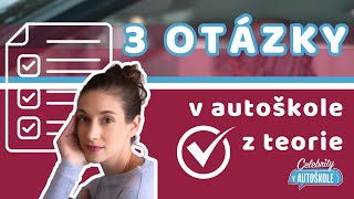 3 otázky z autoškoly pro Martu Dancingerovou Zvládli byste odpovědět správně autoskolaking [upl. by Noby835]