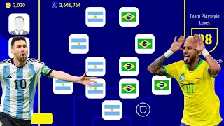 ARGENTINA X BRAZIL 😱😱 BEST COPA AMERICA SQUAD EFOOTBALL 2023 MOBILE [upl. by Selie]