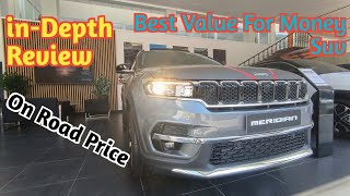 New Jeep Meridian Limited O AT 9Speed inDepth Review with On Road Price Luxury Suv Jeep [upl. by Amsirp247]