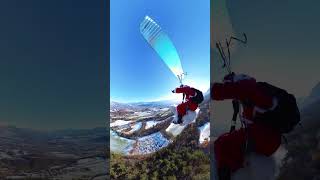 Santa Paws team doin some preXmas location scouting 🤩 insta360 shorts santa puppy paragliding [upl. by Mrots588]