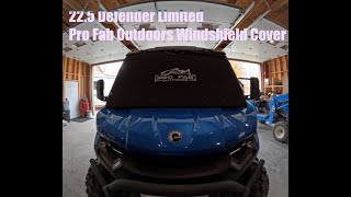 Can Am Defender Limited Pro Fab Windshield Cover [upl. by Jsandye845]